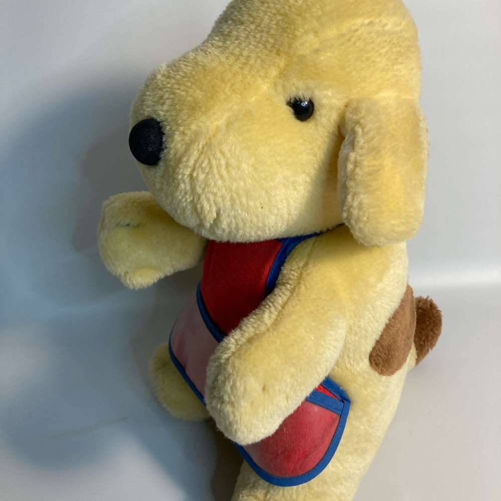 Eden vintage yellow dog apron plush 10”.